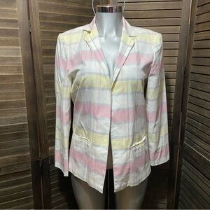 Vintage Blazer Suit Sports Jacket Plaid Checkered Pastels Business Easter Medium